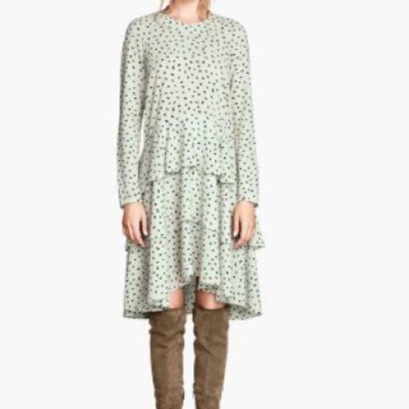 H&M Mint Ruffle Dress Size 6 - Picture 2 of 5